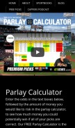 How parlaycalculator.com looks like on a mobile device such as an iPhone.