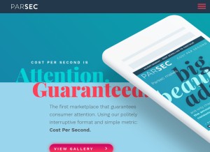 How parsec.media looks like on a tablet such as an iPad.