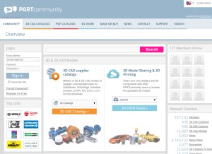 How partcommunity.com looks like on a tablet such as an iPad.