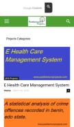 How partheniumprojects.com looks like on a mobile device such as an iPhone.