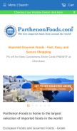 How parthenonfoods.com looks like on a mobile device such as an iPhone.
