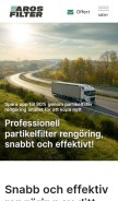 How partikelfilterrengoring.nu looks like on a mobile device such as an iPhone.