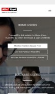 How partitionwizard.com looks like on a mobile device such as an iPhone.