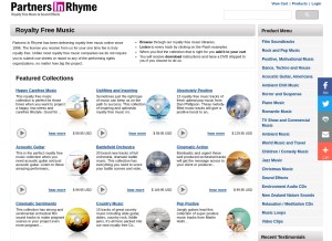 How partnersinrhyme.com looks like on a tablet such as an iPad.