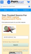 How parts-people.com looks like on a mobile device such as an iPhone.