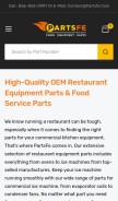 How partsfe.com looks like on a mobile device such as an iPhone.