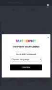 How party-expert.com looks like on a mobile device such as an iPhone.