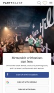How partyslate.com looks like on a mobile device such as an iPhone.