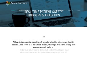 How pascalmetrics.com looks like on a tablet such as an iPad.