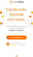 How passeidireto.com looks like on a mobile device such as an iPhone.