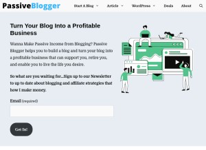 How passiveblogger.com looks like on a tablet such as an iPad.