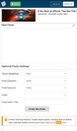 How pastebin.com looks like on a mobile device such as an iPhone.
