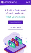 How pastorsline.com looks like on a mobile device such as an iPhone.
