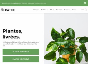 How patchplants.com looks like on a tablet such as an iPad.