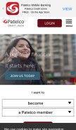 How patelco.org looks like on a mobile device such as an iPhone.