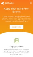 How pathable.com looks like on a mobile device such as an iPhone.
