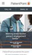 How patientpoint.com looks like on a mobile device such as an iPhone.