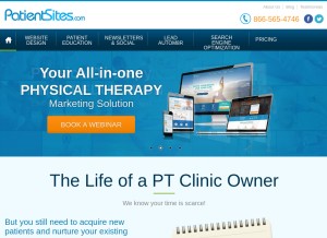 How patientsites.com looks like on a tablet such as an iPad.