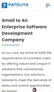 How patoliyainfotech.com looks like on a mobile device such as an iPhone.