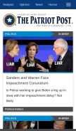 How patriotpost.us looks like on a mobile device such as an iPhone.