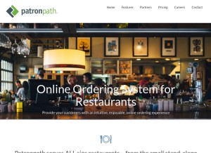 How patronpath.com looks like on a tablet such as an iPad.