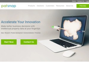 How patsnap.com looks like on a tablet such as an iPad.