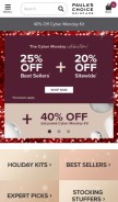 How paulaschoice.com looks like on a mobile device such as an iPhone.