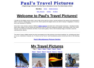How paulstravelpictures.com looks like on a tablet such as an iPad.