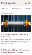 How paulweiss.com looks like on a mobile device such as an iPhone.