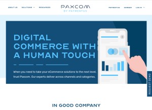 How paxcom.ai looks like on a tablet such as an iPad.