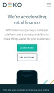 How pay4later.com looks like on a mobile device such as an iPhone.