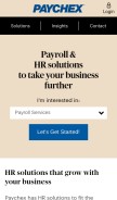 How paychex.com looks like on a mobile device such as an iPhone.
