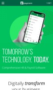 How paycom.com looks like on a mobile device such as an iPhone.