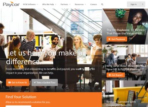 How paycor.com looks like on a tablet such as an iPad.