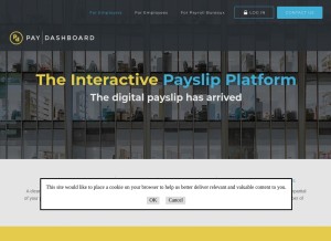 How paydashboard.com looks like on a tablet such as an iPad.