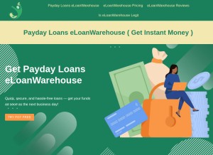 How paydayloanseloanwarehouse.us looks like on a tablet such as an iPad.