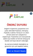 How paykartlar.com looks like on a mobile device such as an iPhone.