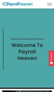 How payrollheaven.com looks like on a mobile device such as an iPhone.