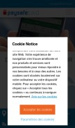 How paysafecard.com looks like on a mobile device such as an iPhone.