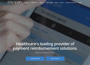 How payspan.com looks like on a tablet such as an iPad.