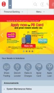 How pbebank.com looks like on a mobile device such as an iPhone.