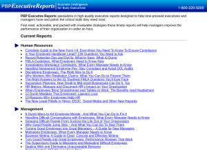 How pbp-reports.com looks like on a tablet such as an iPad.