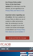 How pcaobus.org looks like on a mobile device such as an iPhone.