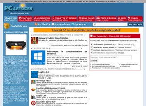 How pcastuces.com looks like on a tablet such as an iPad.
