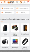 How pccomponentes.com looks like on a mobile device such as an iPhone.