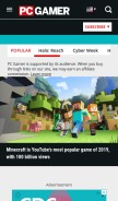 How pcgamer.com looks like on a mobile device such as an iPhone.