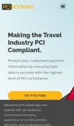 How pcibooking.net looks like on a mobile device such as an iPhone.