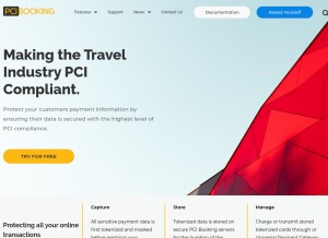 How pcibooking.net looks like on a tablet such as an iPad.