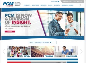 How pcm.com looks like on a tablet such as an iPad.