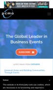 How pcma.org looks like on a mobile device such as an iPhone.